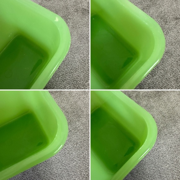 VINTAGE Jadeite Refrigerator Dish with Glass Lid - Picture 12 of 16